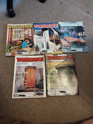 Lot of 5 Vintage Work Bench Magazines 1987 & 1988 Issues