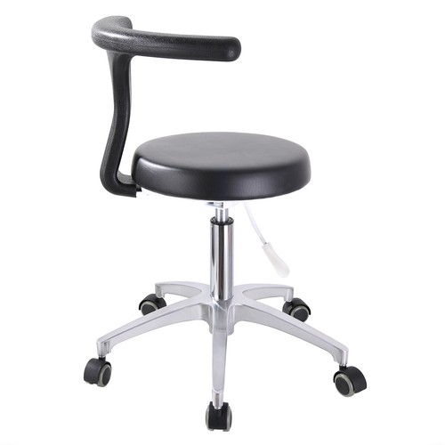 Zahnarztstuhl Assistent Hocker Armlehne höhenverstellbar PU Leder 360° rollbar - Bild 16 von 38