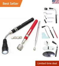 LED Magnetic Pickup Tool Set – 30" Retrieve Power for Cars & Inaccessible Areas