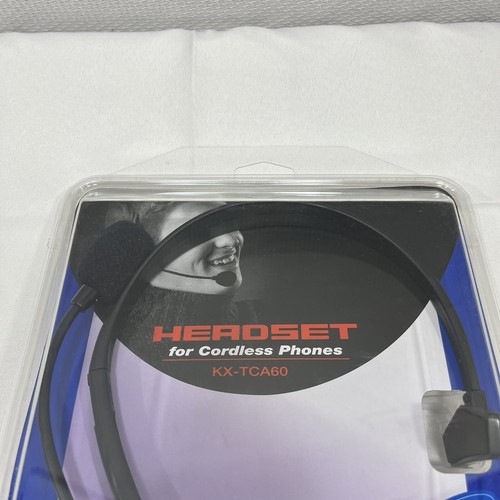 Panasonic Hands Free Headset For Cordless Phones 2.5mm Jack Black (KX-TCA60) NEW - Zdjęcie 2 z 4