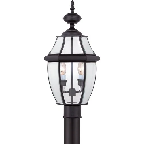 Newbury - 2 Light Large Post Lantern-Mystic Black Finish Outdoor Lantern Quoizel - Picture 1 of 8