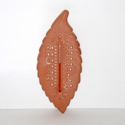Thermometer Outdoor Terracotta Leaf Garden Patio wall decor ceramic