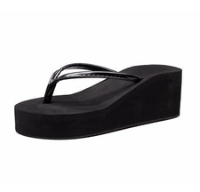 Women's Wedge Heel Slippers Platform Beach Thong Ladies Casual Clip Toe Mules SZ