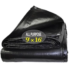 Tarps Heavy Duty Waterproof 9x16ftblack Plastic Tarps Large Multipurpose Outdoor