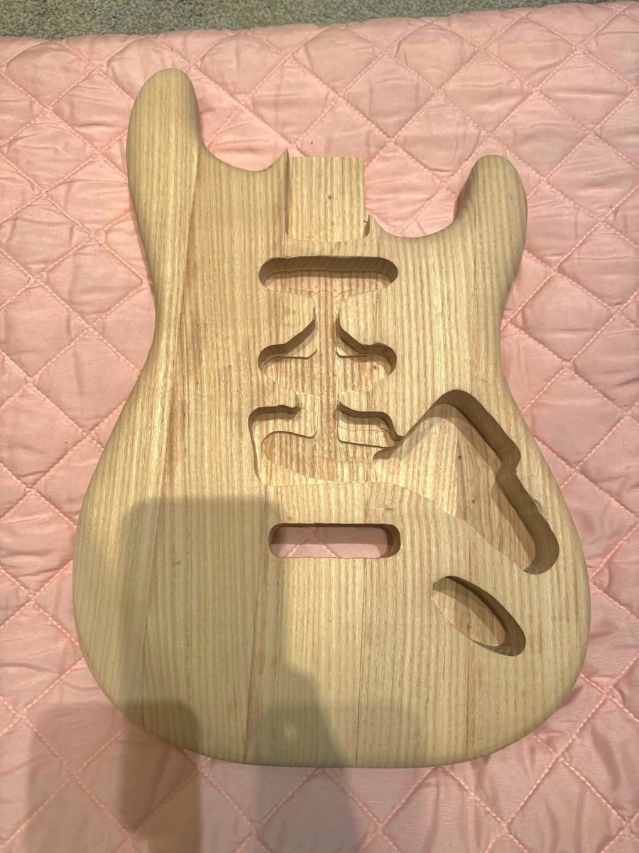 Unfinished White Ash Wood VH Style Frankenstrat guitar body | eBay
