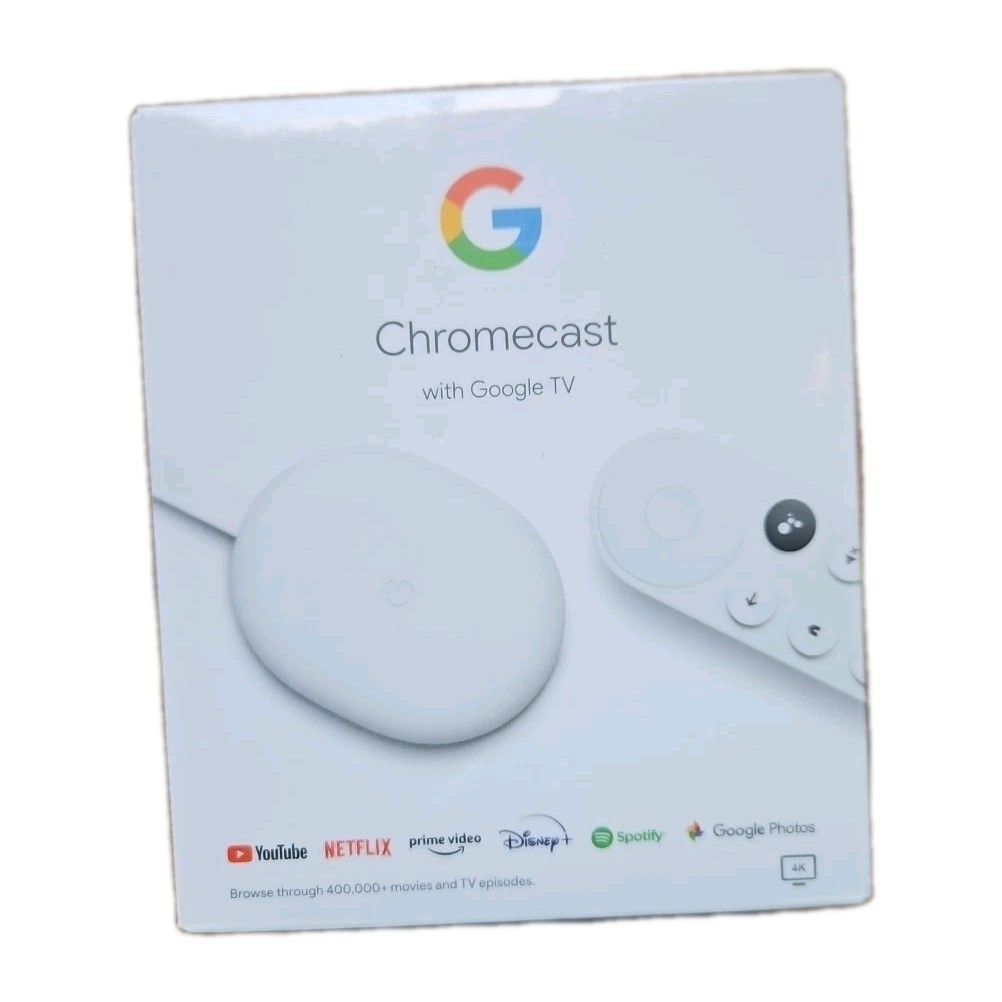 Google Chromecast 4th Gen 4K Streaming Device - GZRNL - Snow White