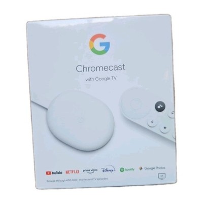Google Chromecast 4th Gen 4K Streaming Device - GZRNL - Snow White