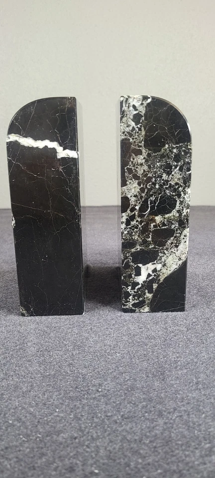 Marble Bookends Gold Tone Scales of Justice | Lawyer Judge Decor | Legal Office  - Image 2 of 4