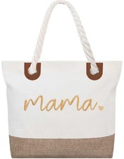 GhvyenntteS Mama Bag, Mother  s Day Gifts for Mom Grandma, New Large, White