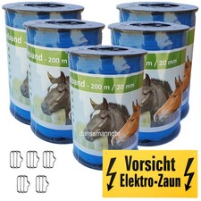Weidezaunband 20 mm blau 1000 m mit Zubeh&ouml;r,Weidezaun