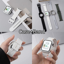 Band  Case for Apple Watch Series 11 10 9 8 7 6 5 4 SE Ultra 2/3 Silicone Strap