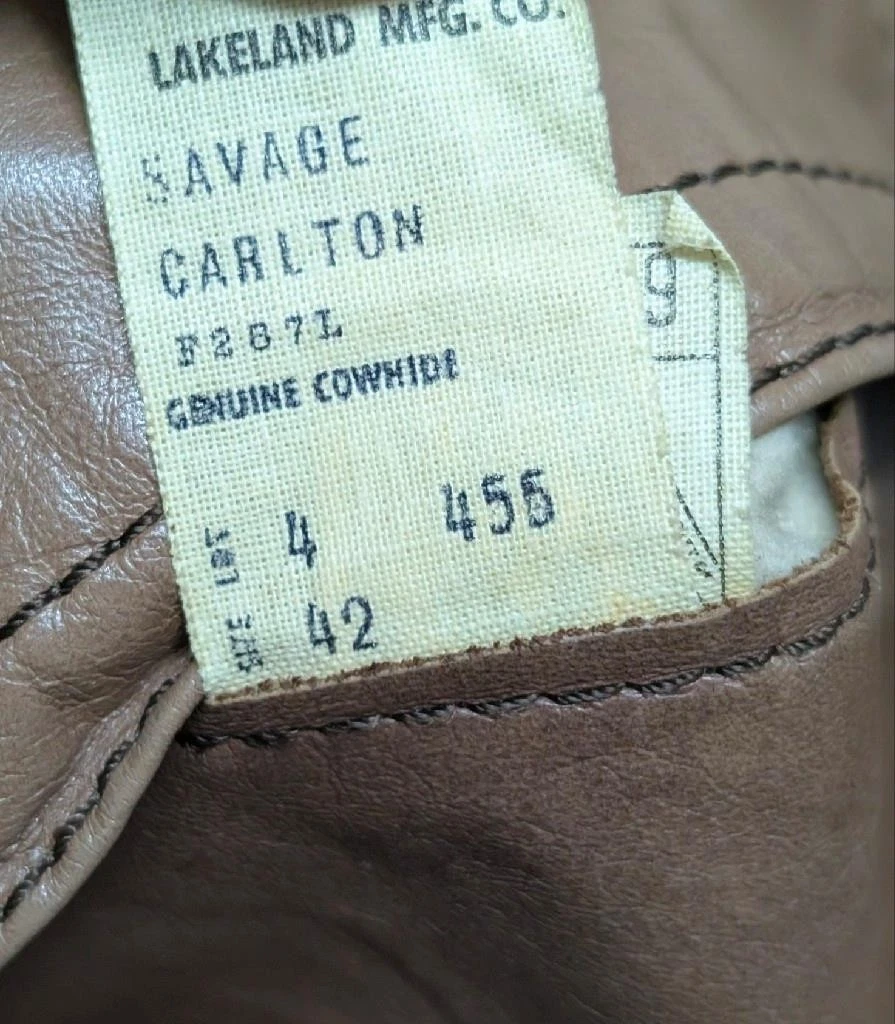 vintage USA made TRENCH COAT leather 42 sherlock BELTED double breasted M brown - product detail image 8
