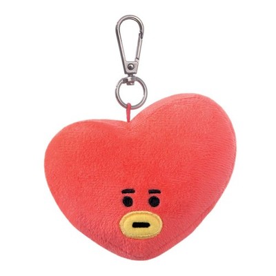AURORA BT21 Official Merchandise, TATA Plush Key Clip, 61335, Blue and Red,6 x 9