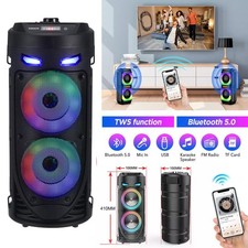 3000W Portable Bluetooth Party Speaker Sub Woofer Heavy Bass Sound System & MIC