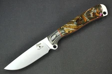 Busse Custom Mini Mean Street .145" Satin INFI, G10 G-rexed Marble Matrix Handle