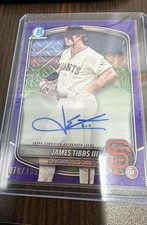 2025 Bowman - Chrome Prospect Mega Box Autographs James Tibbs III #BMA-JT Purple