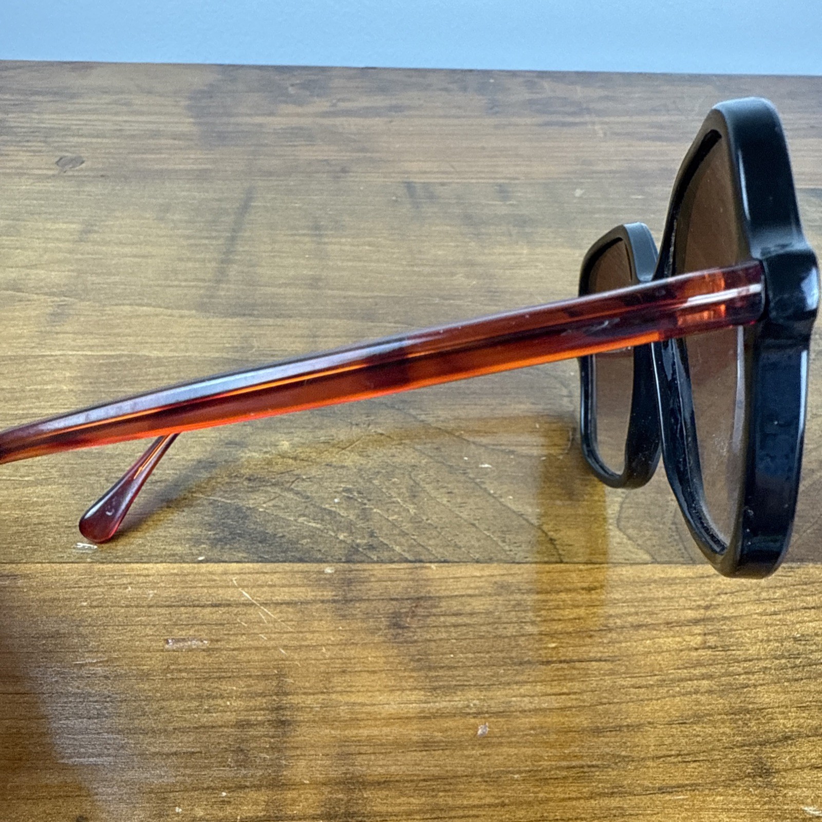 Vintage Oversized Rectangular Sunglasses Black & … - image 4