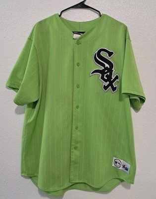 Vtg Chicago White Sox Majestic Neon Green Mesh MLB Jersey XXL Y2K Streetwear
