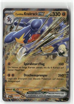 Pokemon Scarlet & Violet Prismatische Entwicklungen Cynthias Knakrack ex