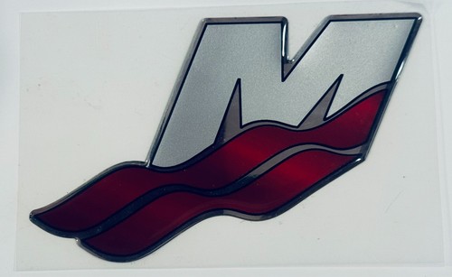 OEM Mercury Marine “M” Logo Gel Decal Emblem Outboard Cowling 128mm