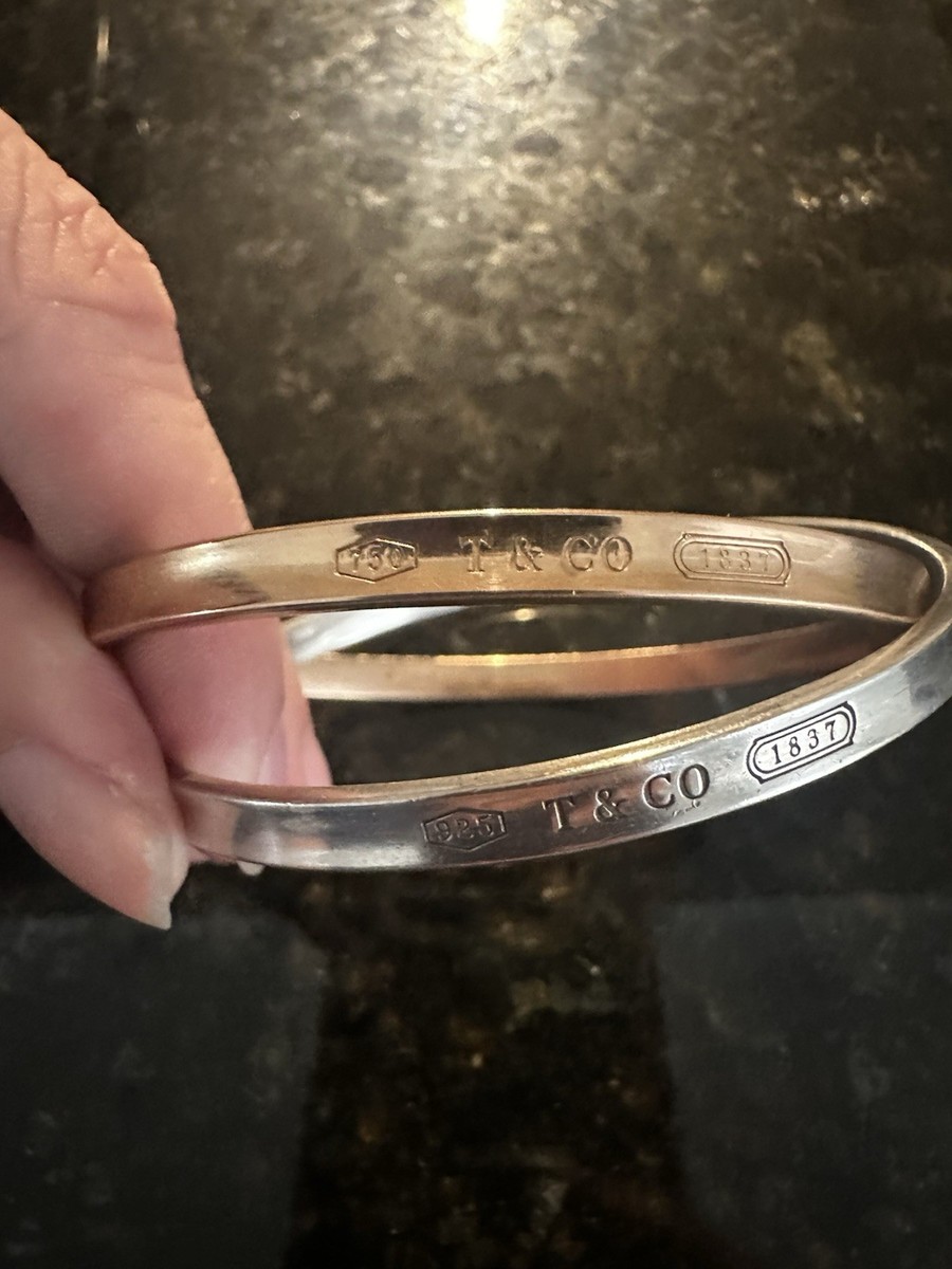 Tiffany & Co '1837 INTERLOCKING CIRCLES' Double Bangle