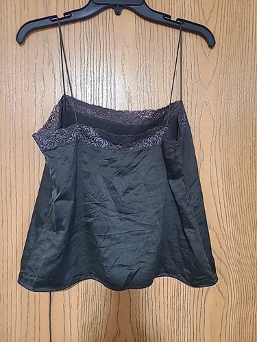 Theory Olive Green Silk With Lace Camisole Sz L - Picture 2 of 3