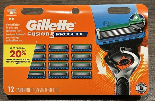 Gillette Razor Blades Fusion 5 Proglide 12 Cartridges New | eBay