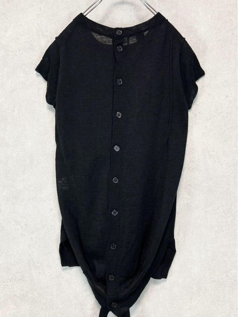 Y's PLAIN STITCH RANDOM TUCK PULLOVER 黒2 Y's 23SS Plain