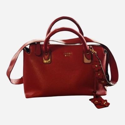 GUESS Women s Liya Floral Satchel Crossbody Handbag Removable Bag Charm