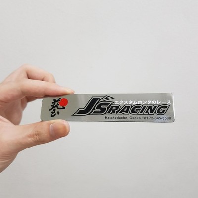 JSRacing JDM Emblem Badge Honda Racing Tuning Motorsport Decal Replacement Logo
