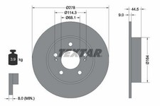 2x TEXTAR PRO Disque de frein Arrière pour NISSAN MAXIMA QX (A33) 278mm 92113103