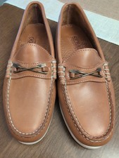 Sebago Dockside Women Sz 7 M Slip On Boat Shoes W/ Oars Leather Water Resisant