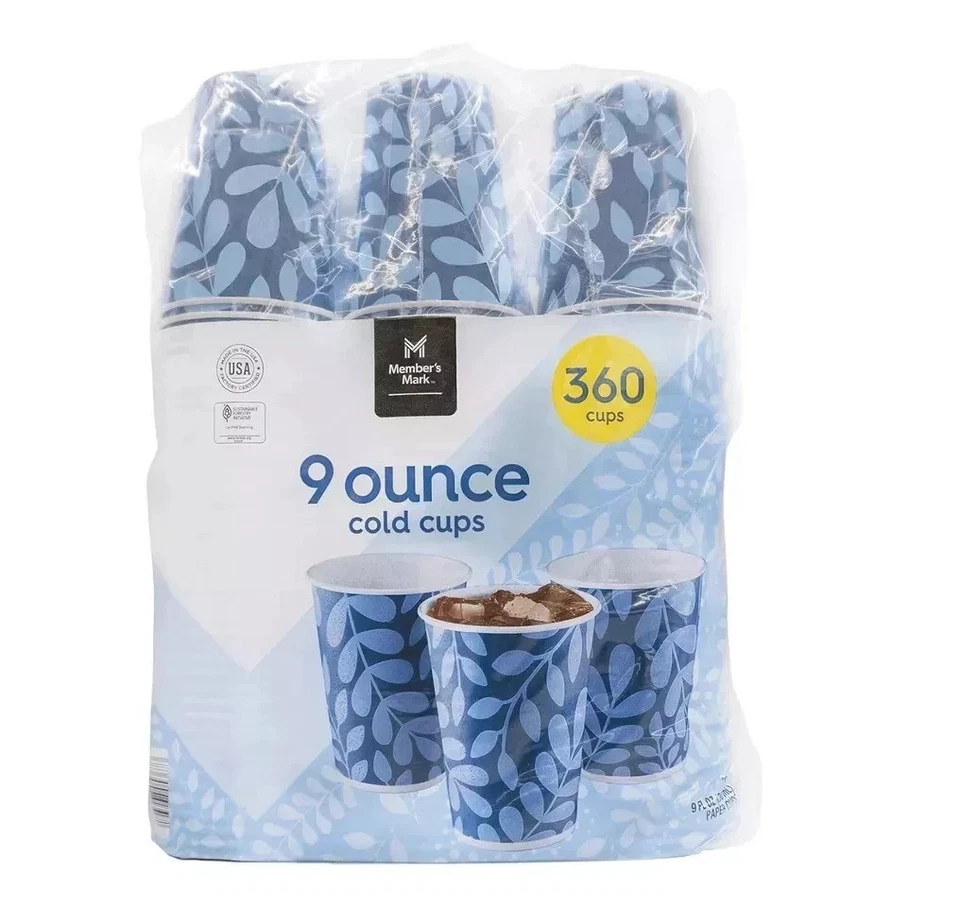 Taza fría de baño de papel impreso Member's Mark (9 oz., 360 ct.) excelente precio Foto 2 de 4