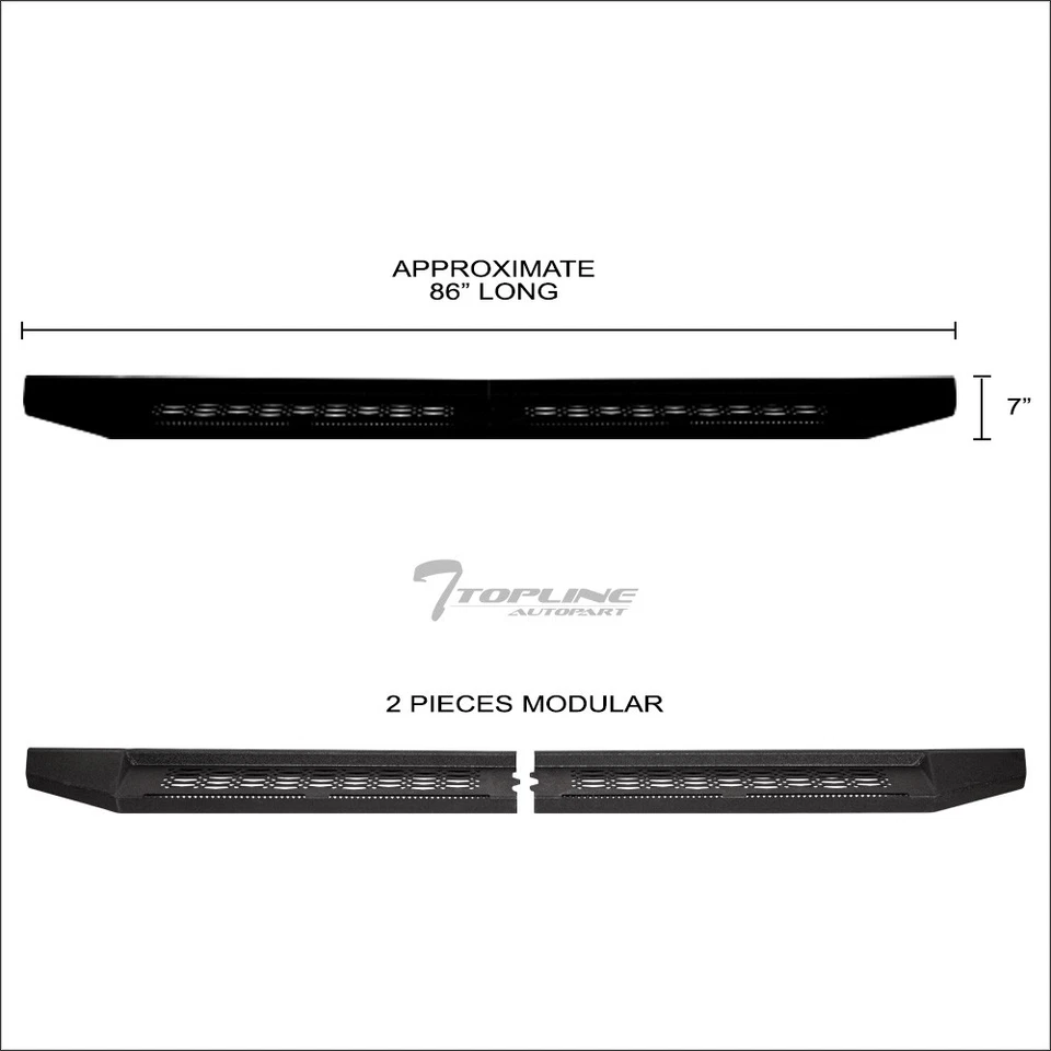 TLAPS For 07-18 Silverado/Sierra Crew 7" Modular Running Boards - Textured Black Foto 3 de 4