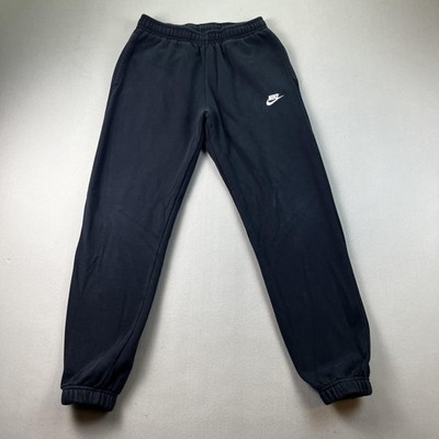 Nike Sweatpants Mens Medium Black Club Fleece Joggers Swoosh Athletic Sportswear