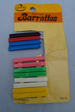 Vintage 1975 Goody Snap Tight Barrettes 12 of 14 Pack Multi Color Hair Clip USA
