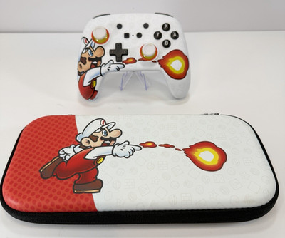 PowerA Fireball Mario Wired Controller + Switch / Switch Lite Case