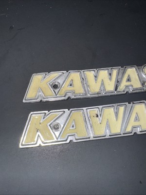 Kawasaki 1973 73 Z1 900 Z1900 OEM Early Short 122mm Tank Emblems