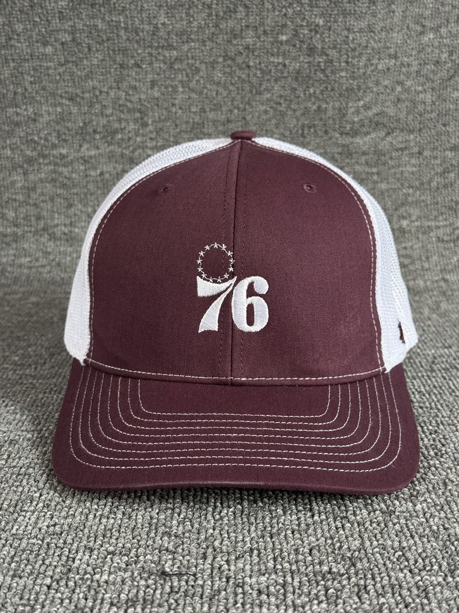 '47 Brand Philadelphia 76ers Trucker Snapback Burgundy White Hat NBA