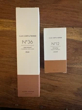 SET OF 2-+Lux Unfiltered N°12 Face Drops/Sunstruck & N°36 Tanning Mousse/Classic