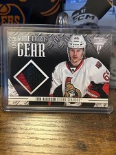 2012-13 PANINI TITANIUM HOCKEY ERIK KARLSSON GAME WORN GEAR /50 #GG-EK