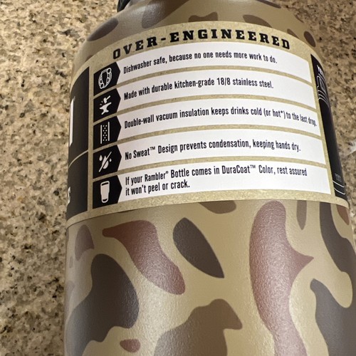 2025 Yeti Wetlands Camo 64oz Rambler Limited Edition-New Chug Cap -New With Tags - Picture 3 of 8