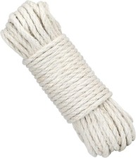 G2PLUS 5MM Jute Twine String, 20M Beige Natural Cord, 4-Ply Thick Jute Rope for