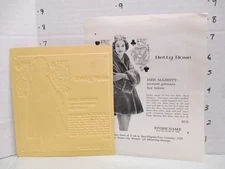 BETTY ROSE 1957 news advertising mat women clothing Eames coat suit GLENARA FUR