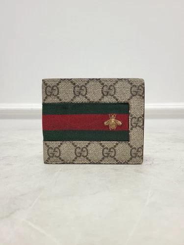 Portefeuille Gucci GG Supreme Web Bee bi pliable 125522353