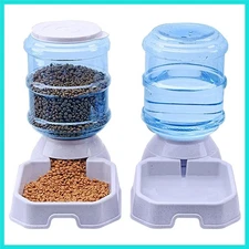 Quality Self-Dispensing Gravity 1 Gallon Large Capacity Pet Feeder and Water ...