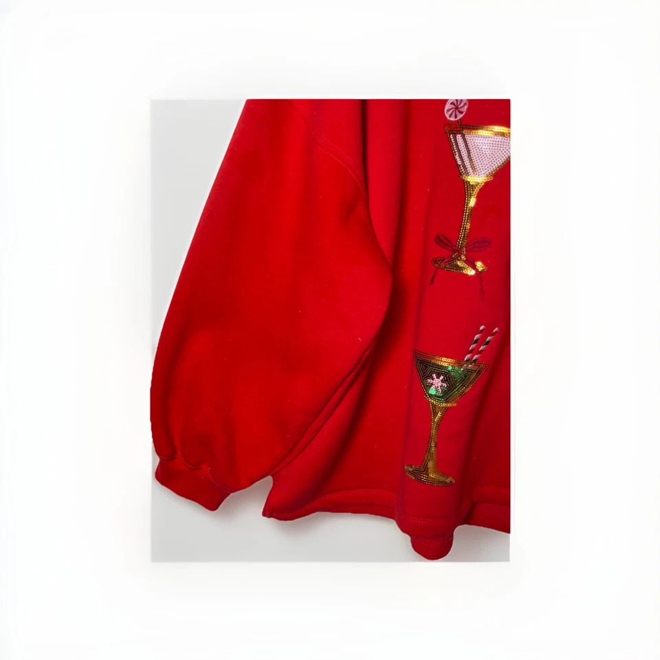 State of Mine женская коктейльная толстовка с блестками размер XXL рождественская праздничная вечеринка - Изображение 2 из 4