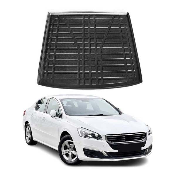 Kofferraumwanne Laderaumwanne FüR Peugeot 508 Estate 2010-2018 Gummi TPE Schwarz-image