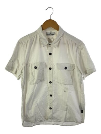 STONE ISLAND/Short Sleeve Shirt/XL/Cotton/WHT