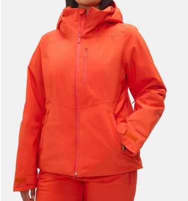 XL Women's Halfdays Lawrence Ski Jacket Lightning Primaloft Orange Spritz $375